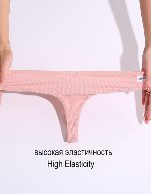 FINETOO 3Pcs/set Sexy Low-rise Thongs Women Bikini Panties T