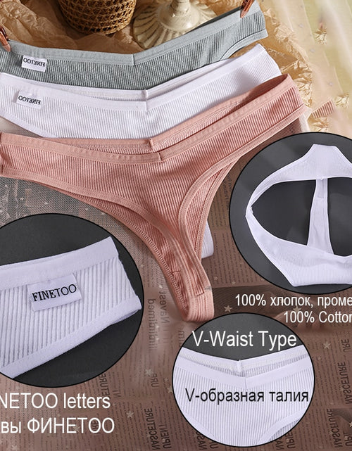 Finetoo 3 Pcs/Set Women Cotton Panties Comfortable Underwear